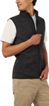 Picture of NNT Uniforms Mens Textured Fleece Zip Front Vest - Charcoal (CATF32-CHA)