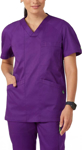 Picture of NNT Uniforms Unisex Next-Gen Antibacterial Active Carl Scrub Top - Purple (CATRFV-PUR)