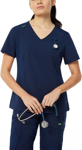 Picture of NNT Uniforms Womens Invigorate Helen Scrub Top - Navy Blue (CATUWX-NVB)