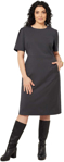 Picture of NNT Uniforms Womens Wool Blend Twill Short Sleeve Dress - Charcoal (CAT69W-CHA)