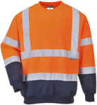 Picture of Prime Mover Workwear Mens Hi Vis Contrast Sweatshirt (B306)
