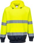Picture of Prime Mover Workwear Unisex Hi Vis Contrast Hoodie (B316)