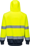 Picture of Prime Mover Workwear Unisex Hi Vis Contrast Hoodie (B316)