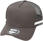 Picture of Grace Collection A Frame Striped Trucker Cap (AH456)