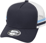 Picture of Grace Collection A Frame Striped Trucker Cap (AH456)