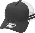 Picture of Grace Collection A Frame Striped Trucker Cap (AH456)