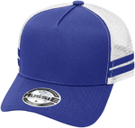 Picture of Grace Collection A Frame Striped Trucker Cap (AH456)