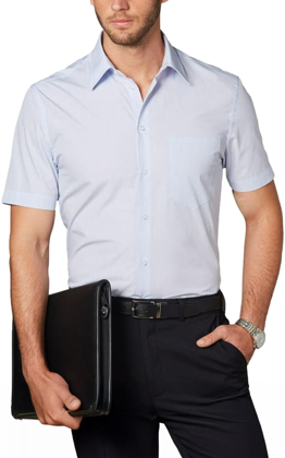 Picture of Winning Spirit Mens Mini Check Short Sleeve Shirt (M7360S)