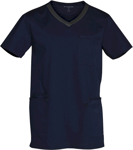 Picture of Winning Spirit Mens V Neck Contrast Trim Scrub Top (M7650)