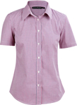 Picture of Winning Spirit Womens Mini Gingham Short Sleeve Shirt (M8340S)