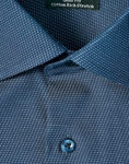 Picture of Winning Spirit Mens Ascot Long Sleeve Dot Jacquard Stretch Shirt (M7400L)