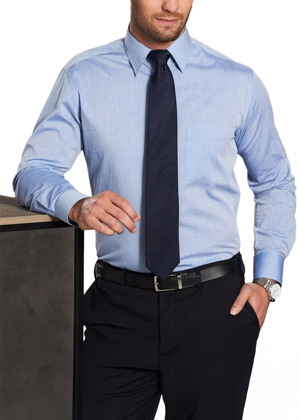 Picture of Winning Spirit Mens Fine Chambray Long Sleeve Shirt (M7012)