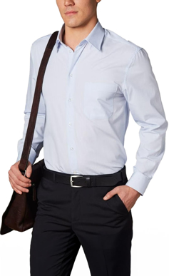 Picture of Winning Spirit Mens Mini Check Long Sleeve Shirt (M7360L)
