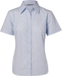Picture of Winning Spirit Womens Fine Stripe Short Sleeve Shirt (M8211)