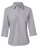 Picture of Winning Spirit Womens Fine Stripe 3/4 Sleeve Shirt (M8213)
