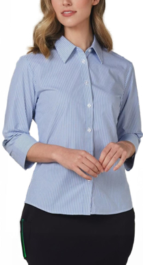 Picture of Winning Spirit Womens Balance Stripe 3/4 Sleeve Shirt (M8233)