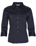 Picture of Winning Spirit Womens 3/4 Sleeve Military Shirt (M8913)