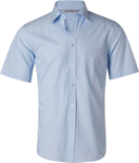 Picture of Winning Spirit Mens Pin Stripe Short Sleeve Shirt (M7221)
