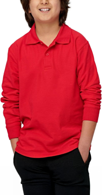 Picture of Winning Spirit Kids Traditional Pique Knit Long Sleeve Polo (PS12K)