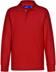 Picture of Winning Spirit Kids Traditional Pique Knit Long Sleeve Polo (PS12K)