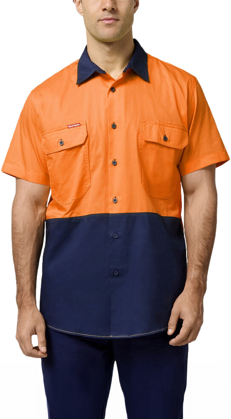 Picture of Hardyakka Core Hi Vis 2 Tone Vented Short Sleeve Shirt (Y07559)