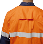 Picture of Hardyakka Core Hi Vis 2 Tone Vented Taped Long Sleeve Cotton Shirt (Y07978)