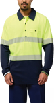 Picture of Hardyakka Core Hi Vis 2 Tone Taped Vented Long Sleeve Polo (Y11379)