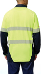 Picture of Hardyakka Core Hi Vis 2 Tone Taped Vented Long Sleeve Polo (Y11379)