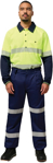 Picture of Hardyakka Core Hi Vis 2 Tone Taped Vented Long Sleeve Polo (Y11379)