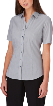 Picture of City Collection City Stretch Pinfeather Short Sleeve Shirt (2267)