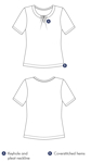 Picture of City Collection The Keyhole Knit Short Sleeve Blouse (2295)