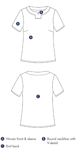 Picture of City Collection The Knit Woven Short Sleeve Blouse (2299)