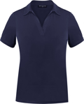 Picture of City Collection Ella Short Sleeve Detail Polo Top With Side Splits (2274)