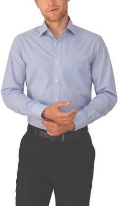 Picture of City Collection Mens Shadow Check Long Sleeve Shirt (4182LS)