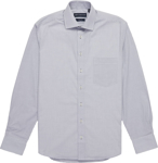 Picture of City Collection Mens Shadow Check Long Sleeve Shirt (4182LS)