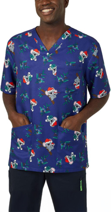 Picture of NNT Uniforms Unisex Santa Koala Scrub Top (CATRGA-MKP)