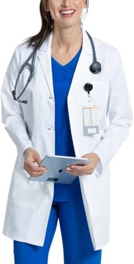 Picture of Cherokee Womens Project Lab 3 Pocket Mid Length Lab Coat (CH-CK452)