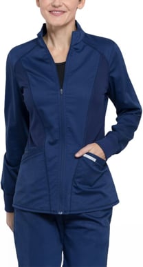 Picture of Cherokee Womens Zip Front High Low Solid Scrub Jacket (CH-WW301)