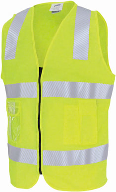 Picture of DNC Workwear Day/Night Side Panel Safety Reversible Vest with Segmented Tape (3508(DNC))